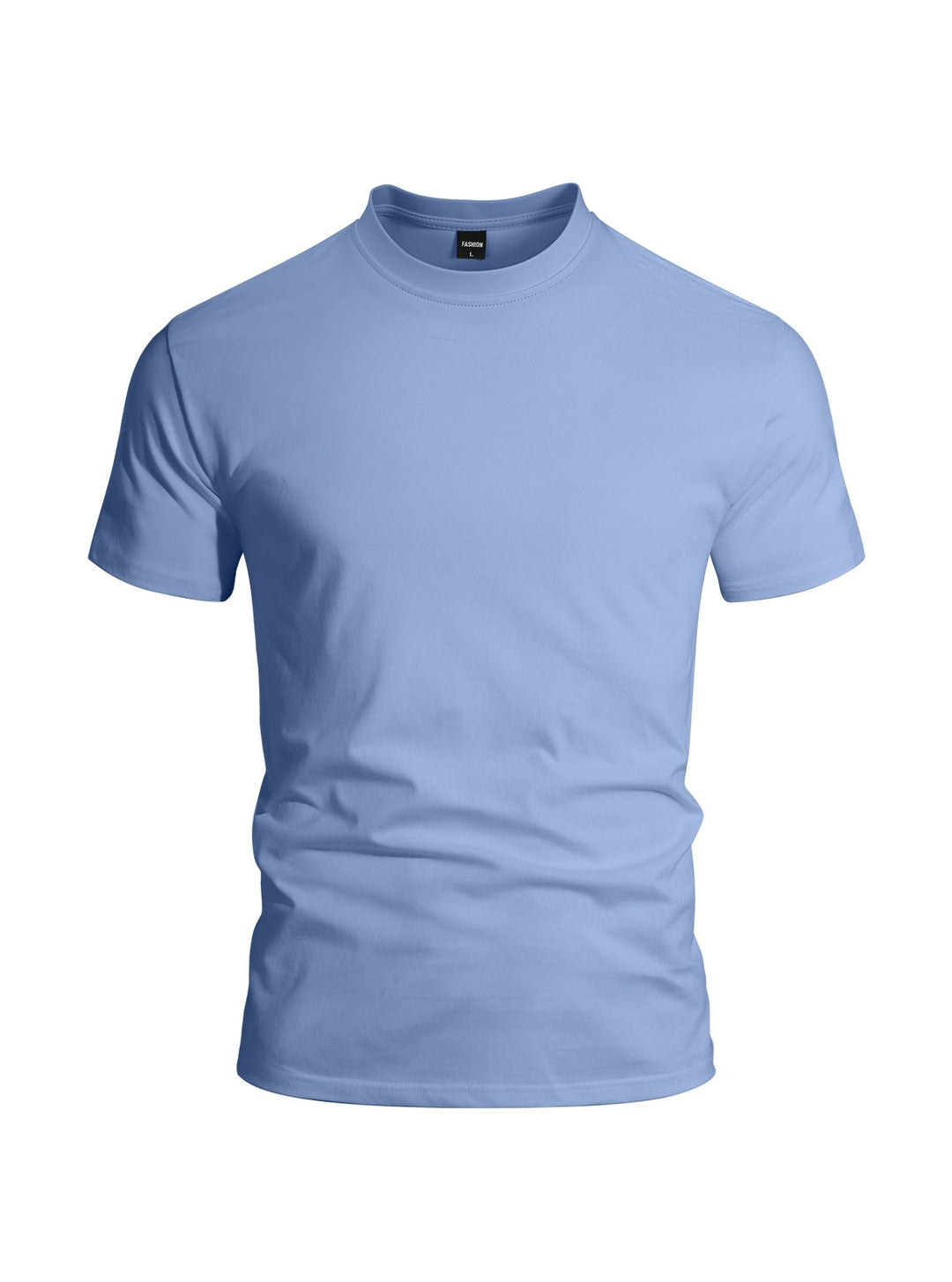 Herren nan eng anliegendes Rundhals-Basicshirt aus Singlejersey mit verstärktem Nackenband Drune