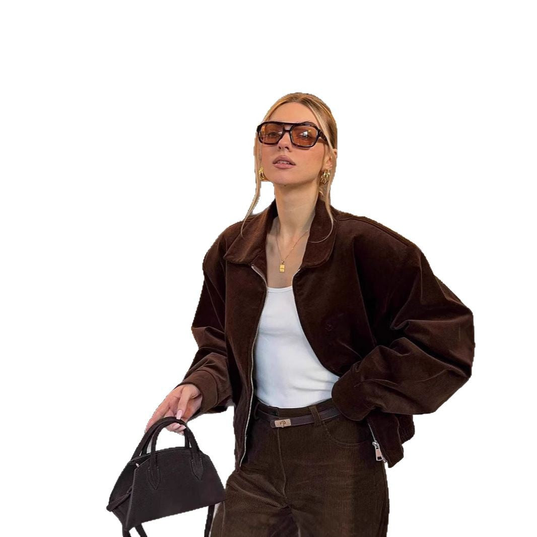 Damen trendige Wildlederjacke Drune