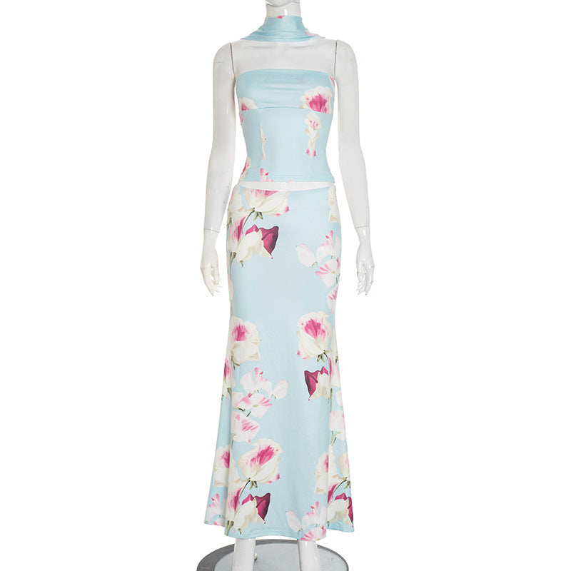 Damen Maxikleid mit figurformendem Stoff und eleganten Leopardenmuster Drune