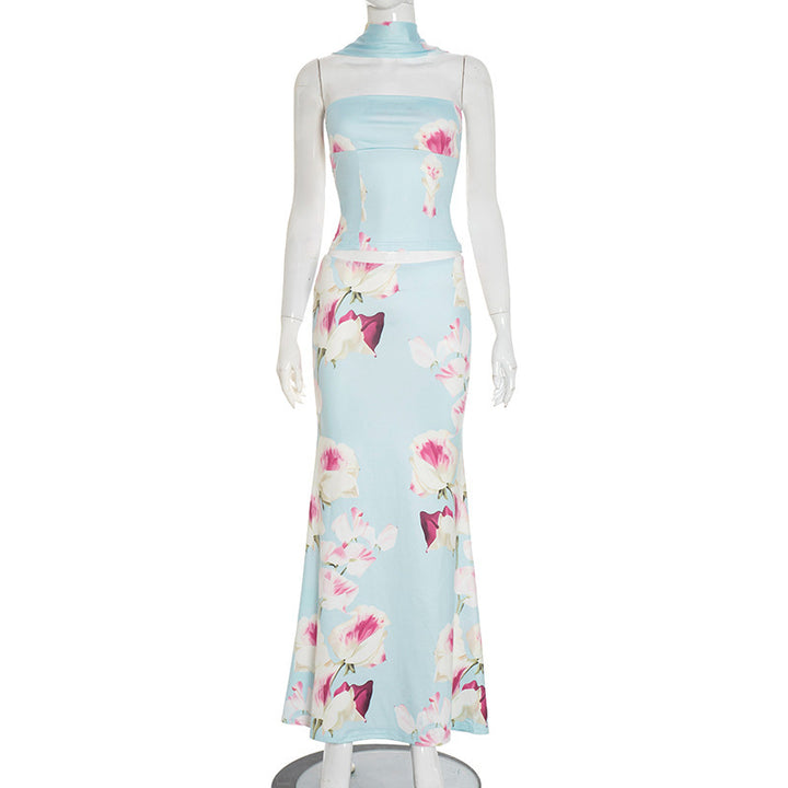 Damen Maxikleid mit figurformendem Stoff und eleganten Leopardenmuster Drune