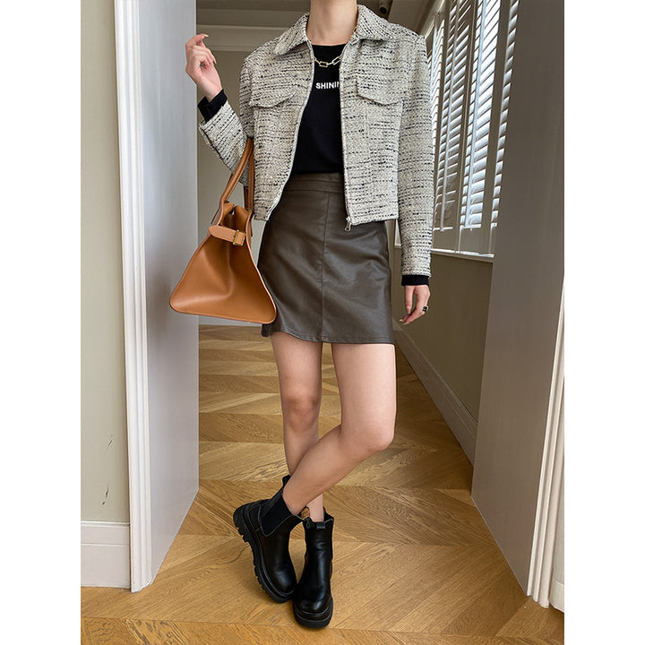 Damen modische Boucle-Jacke Drune