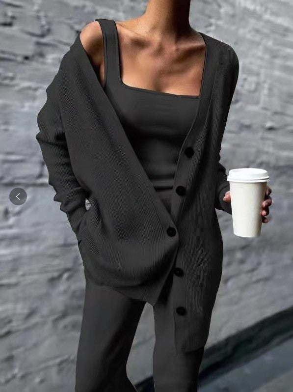 Damen Strickjacke mit lässigem Schnitt und praktischen Taschen Drune