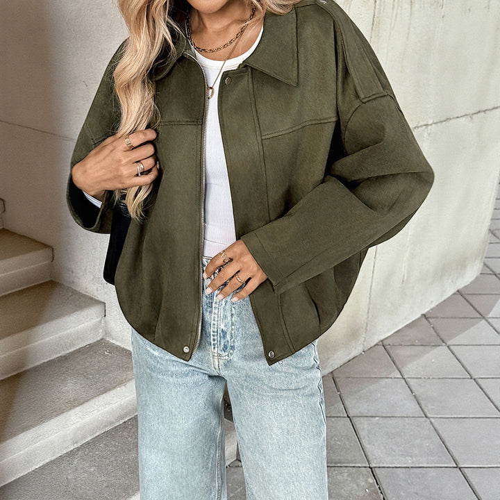 Damen Oversized Jacke mit lässigem Schnitt und robustem Material Drune