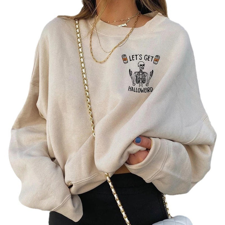 Damen Sweatshirt mit kreativem Halloween-Design Drune