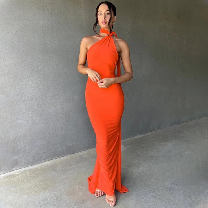 Damen Elegantes Wickelkleid mit asymmetrischem Saum und figurbetontem Schnitt Drune