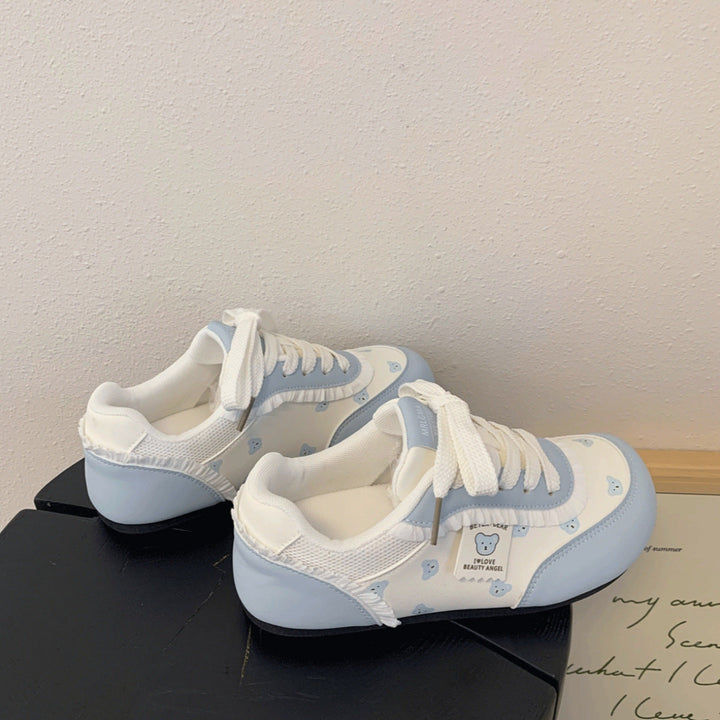 Damen Sneakers mit niedlichem Bärenmotiv und komfortabler Sohle Drune