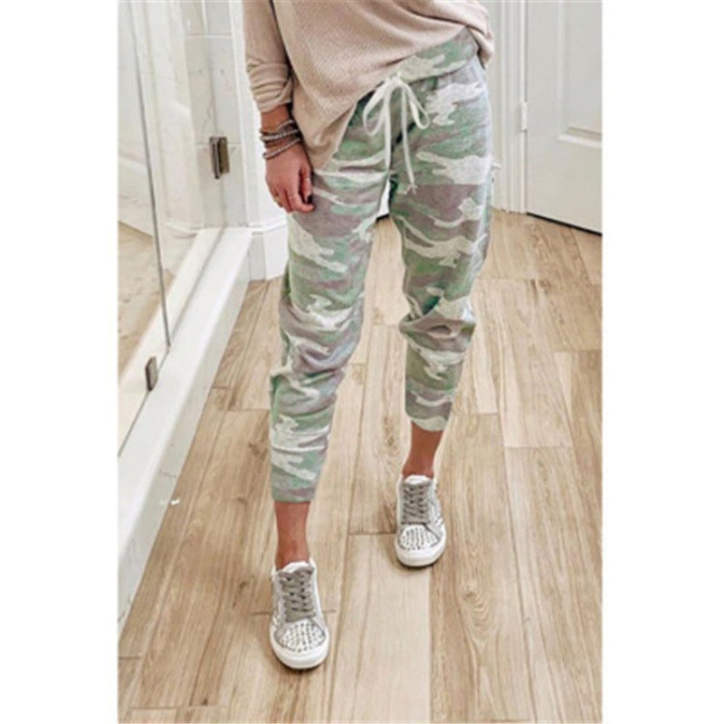 Damen Jogginghose mit lässigem Camouflage-Design und elastischem Bund Drune