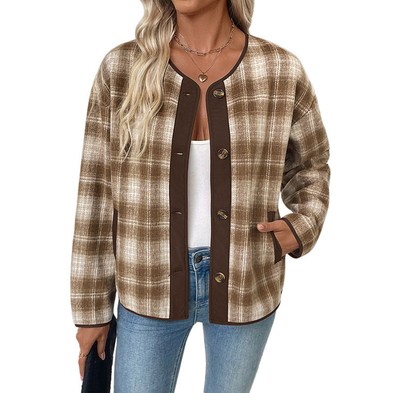 Damen Kariertes Overshirt Drune