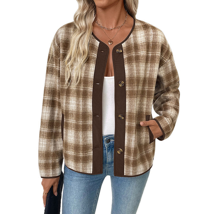 Damen Kariertes Overshirt Drune