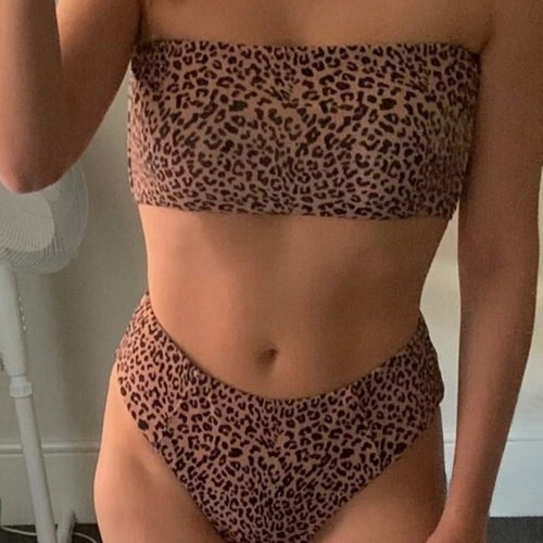 Damen Bandeau-Bikini mit hohem Beinausschnitt Drune