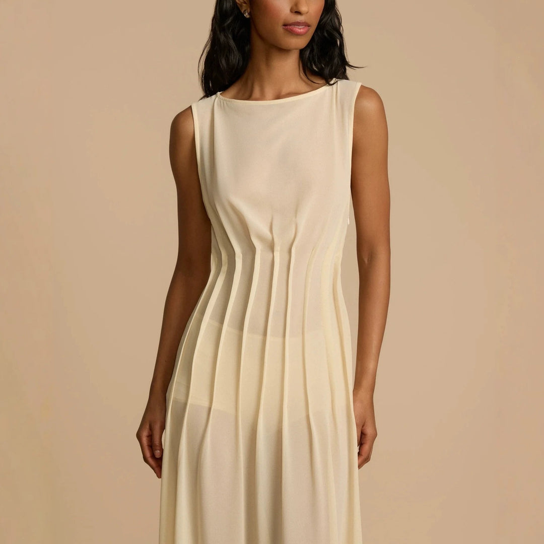 Damen Langes Abendkleid mit raffinierten Falten Drune