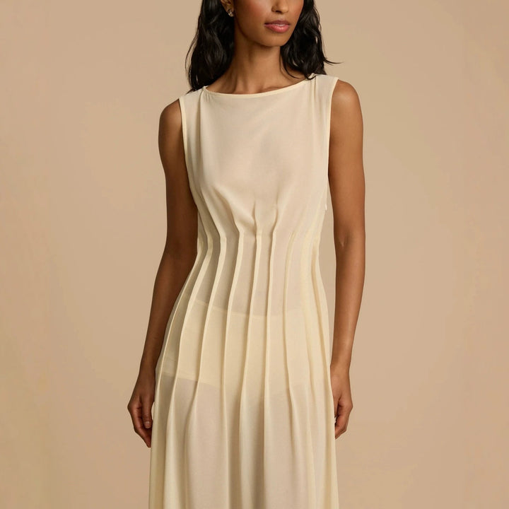 Damen Langes Abendkleid mit raffinierten Falten Drune