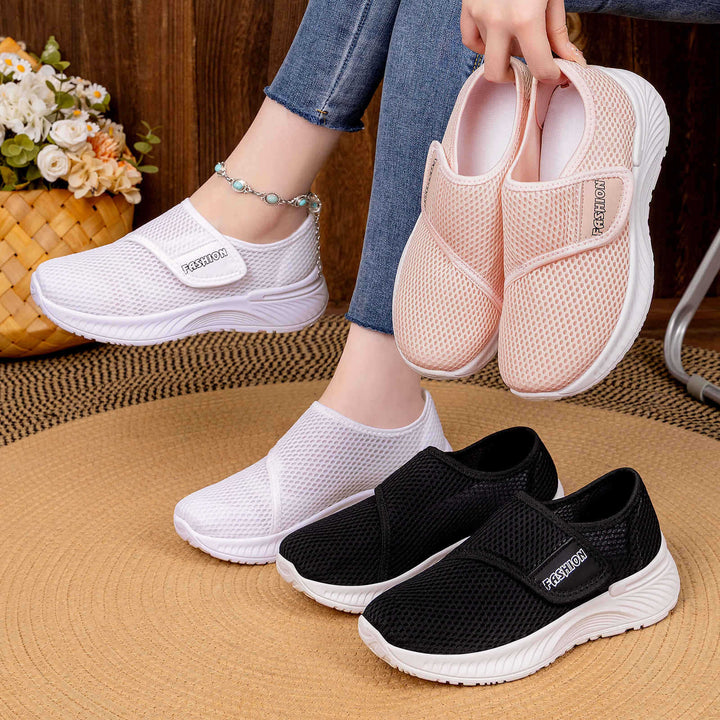 Damen nan gesundheitlicher Komfort-Slipper mit Klettverschluss, atmungsaktivem 3D-Mesh und stoßdämpfender EVA-Sohle Drune