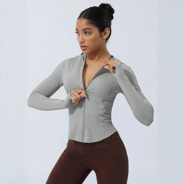 Damen Sportjacke mit praktischen Daumenlöchern und athletischem Schnitt Drune