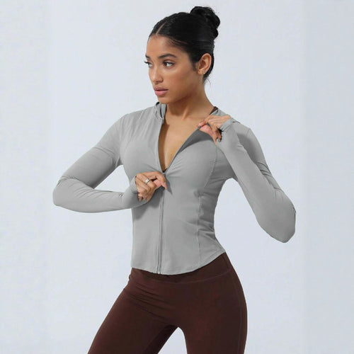 Damen Sportjacke mit praktischen Daumenlöchern und athletischem Schnitt Drune