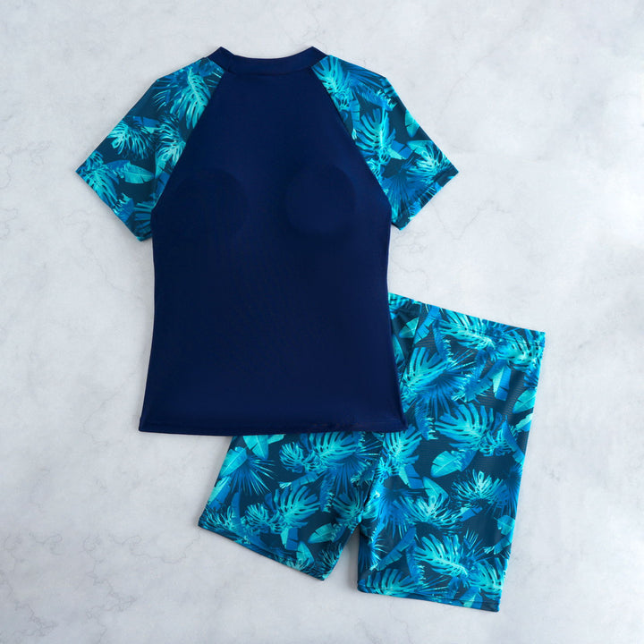 Damen Sportlicher Rashguard mit Shorts Drune