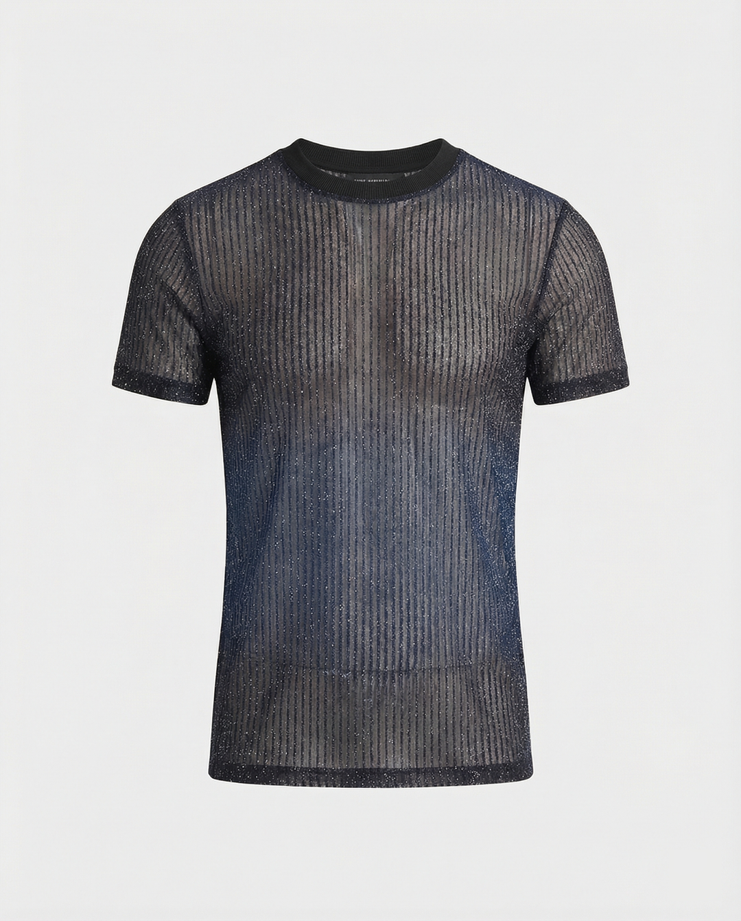 Herren Hochwertiges Mesh-T-Shirt mit glitzerndem Effekt Drune
