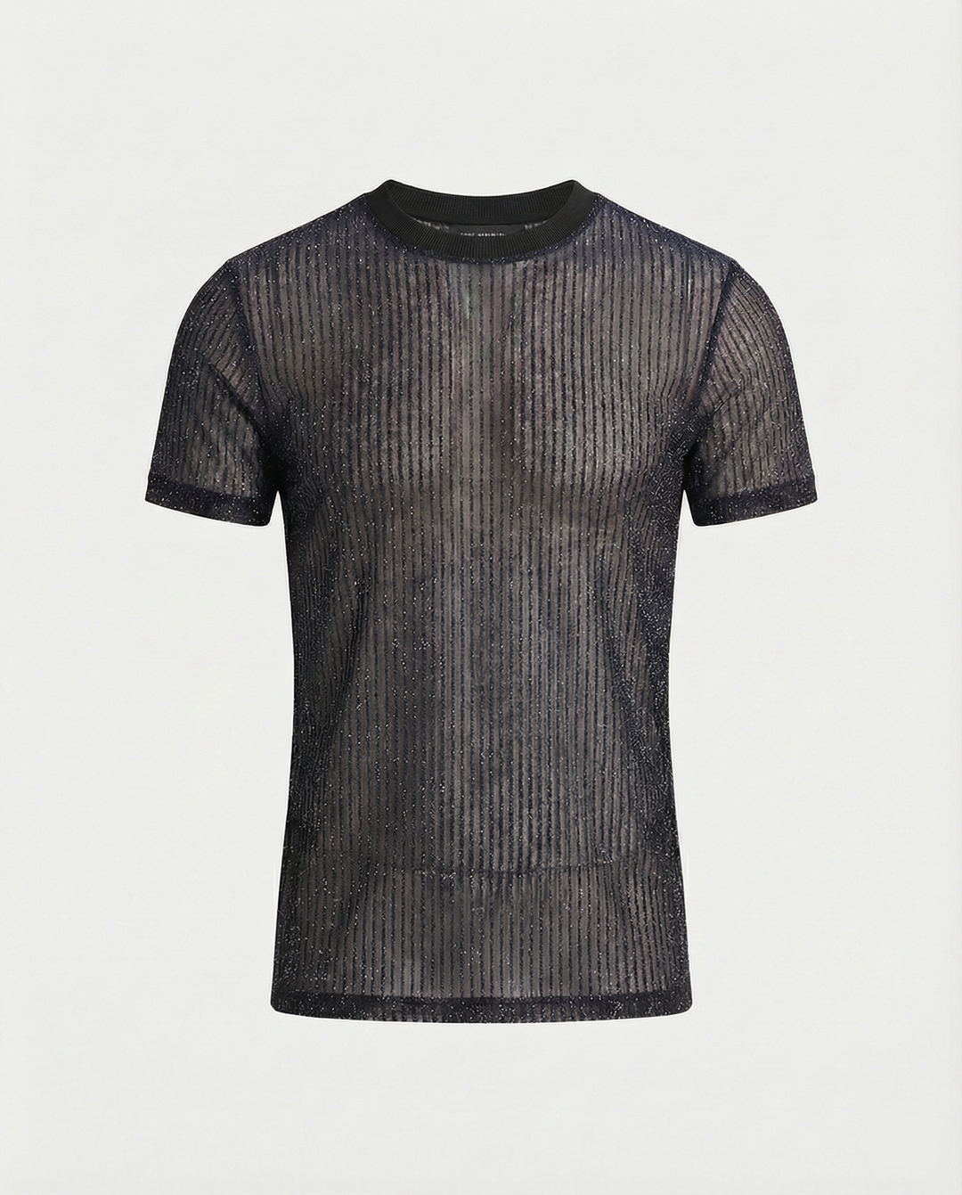 Herren Hochwertiges Mesh-T-Shirt mit glitzerndem Effekt Drune