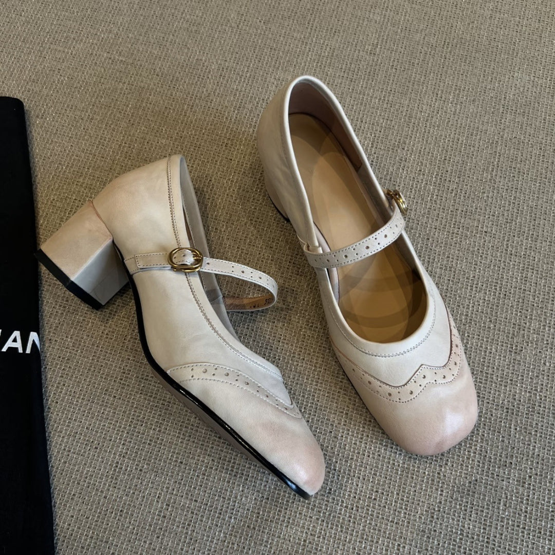 Damen Mary Jane Absatzschuhe Drune