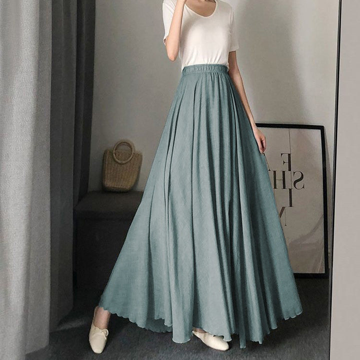 Damen Maxi-Rock mit elastischem Bund und weichem Stoff Drune