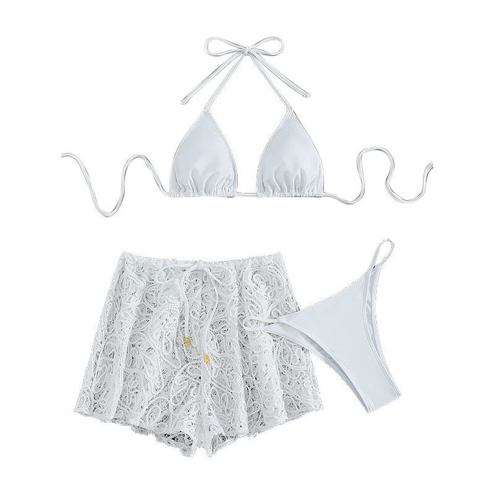 Damen Eleganter Spitzen-Bade-Sarong Drune