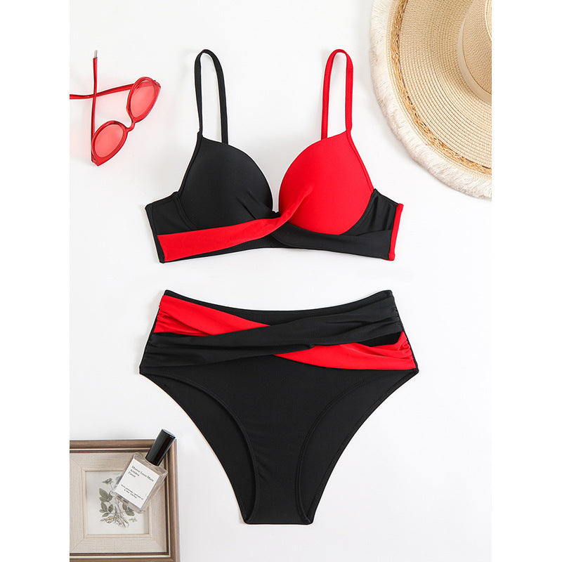 Damen Zweiteiliges Bikini-Set mit verspieltem Wickeldesign Drune