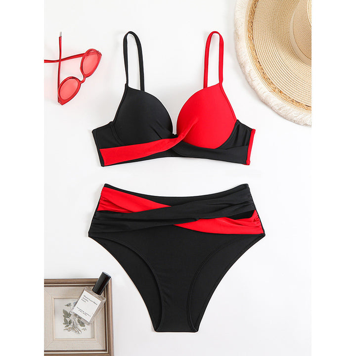 Damen Zweiteiliges Bikini-Set mit verspieltem Wickeldesign Drune