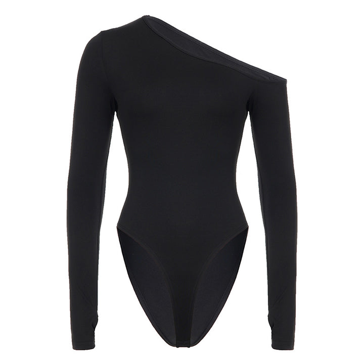 Damen Langarm Bodysuit mit schickem Off-Shoulder Design und figurbetonter Silhouette Drune