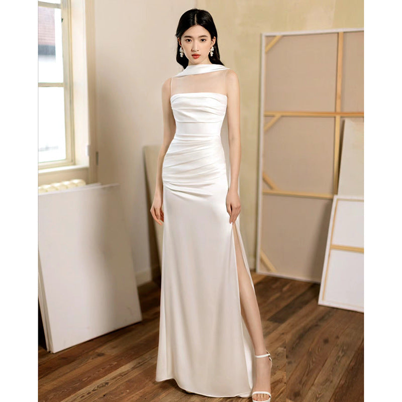 Drune | Damen Strapless Maxi Abendkleid Figurbetont & Elegant