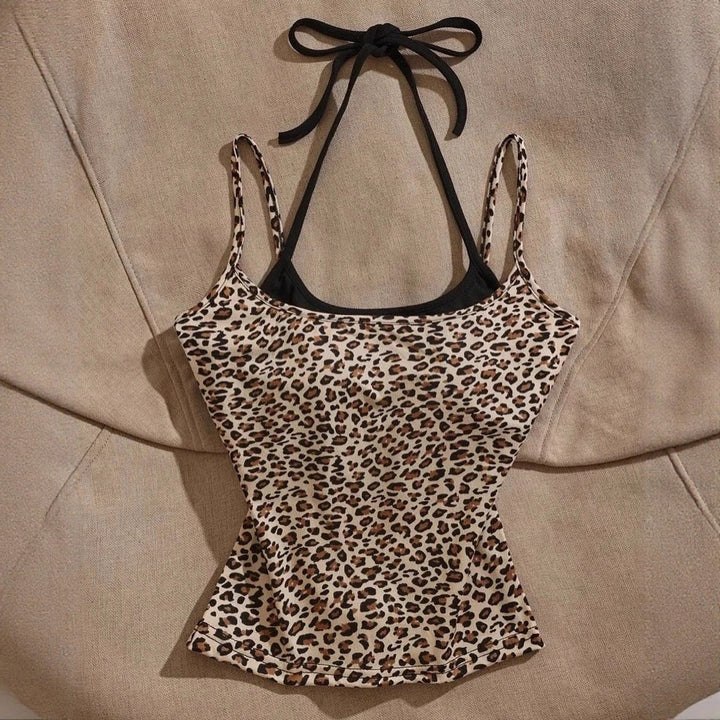Damen Leichtes Oberteil mit Leopardenmuster Drune