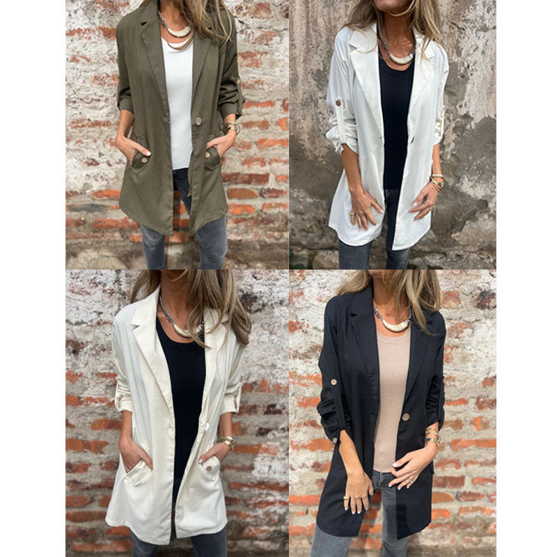 Damen leichte und elegante Blazerjacke Drune