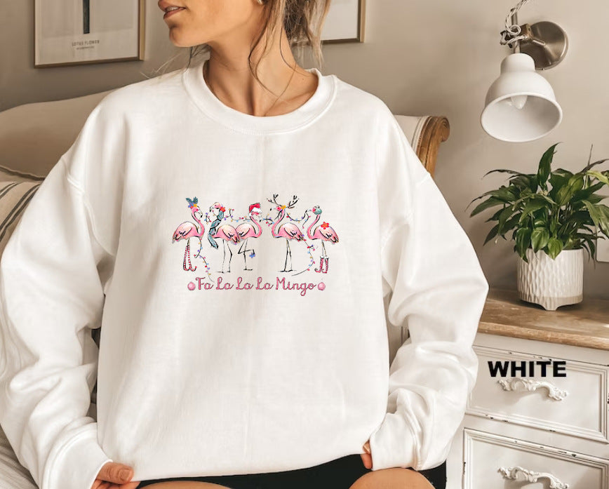 Damen Sweatshirt mit originellem Flamingo-Motiv und lässigem Schnitt Drune