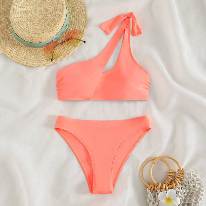 Damen asymmetrischer Bikini mit modischen Cut-Outs Drune