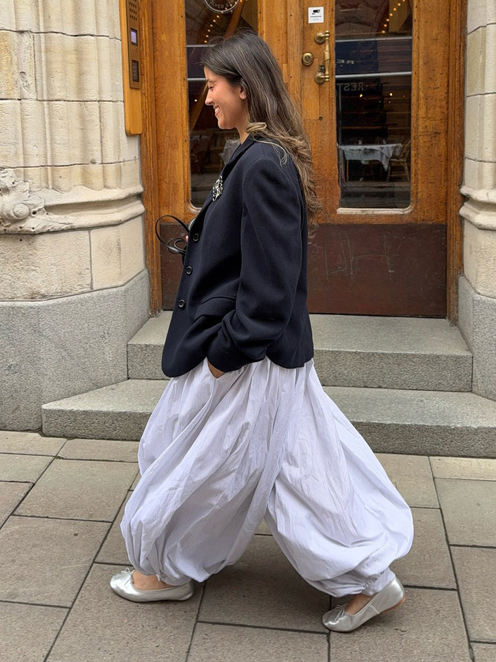 Damen Lässige Harrington-Hosen mit Kordelzug Drune