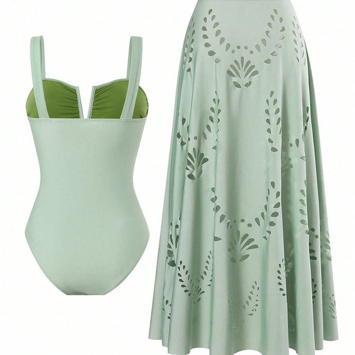 Damen Schwimmanzug mit elegantem Rock und raffinierten Cut-Outs Drune