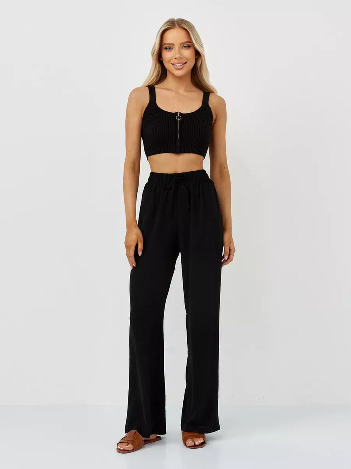 Damen Weite Relaxed-Fit Hose aus leichtem Jersey Drune