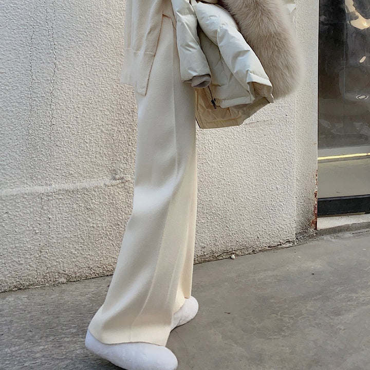 Damen Weite Palazzo-Hose aus weichem Material Drune