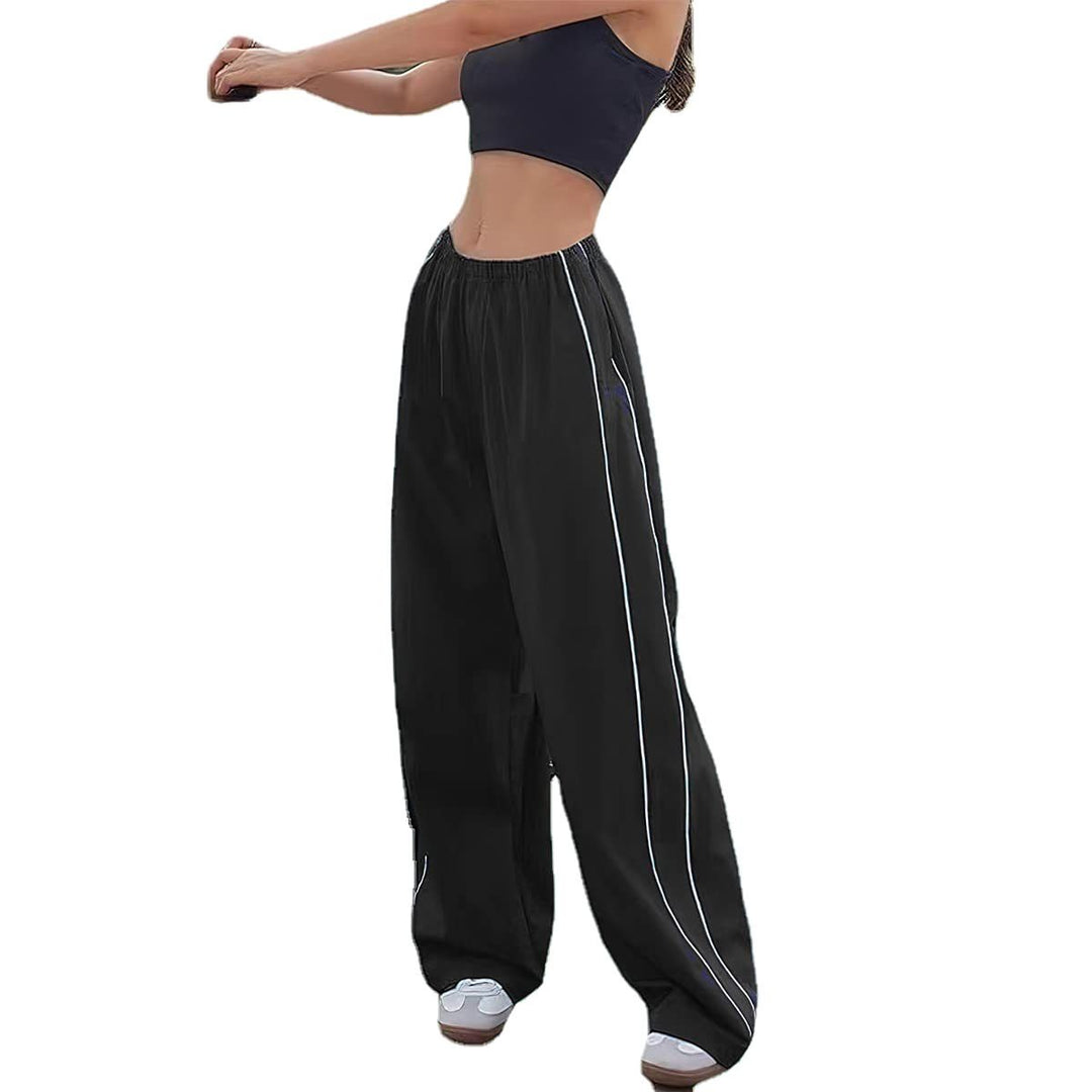 Damen Sportliche Hose mit weitem Schnitt und elastischem Bund Drune