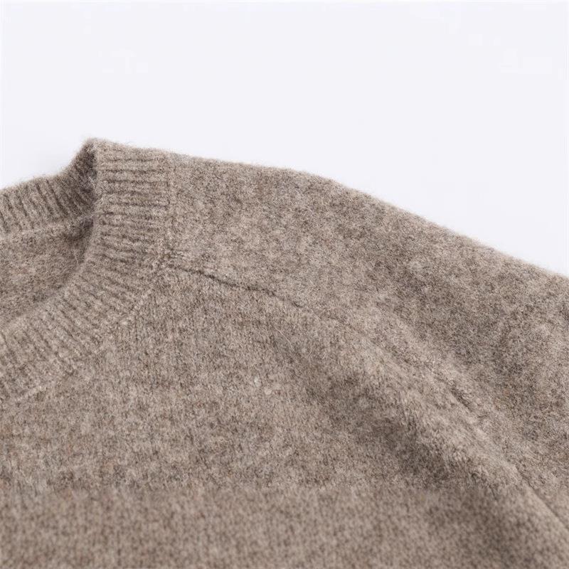 Damen kuschelige Strickjacke mit Knopfverschluss und Raglanärmeln Drune