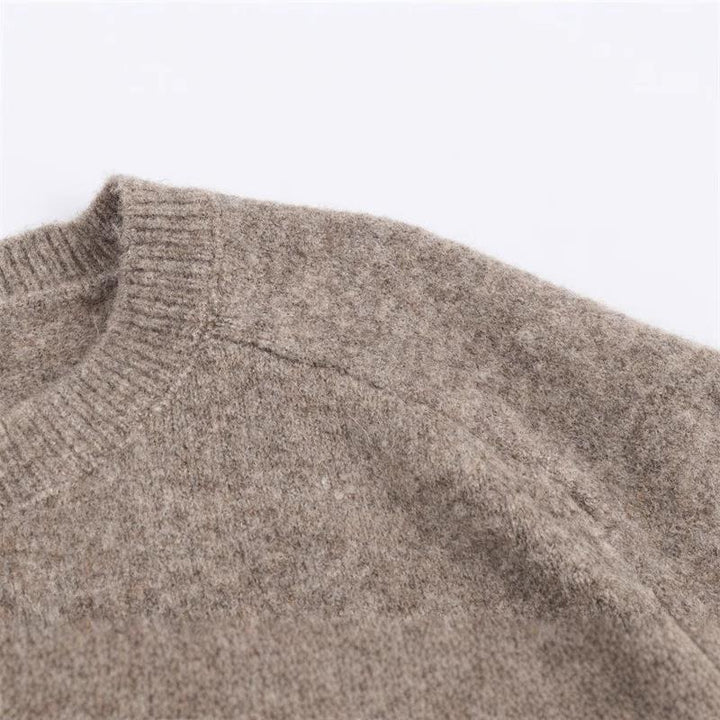 Damen kuschelige Strickjacke mit Knopfverschluss und Raglanärmeln Drune