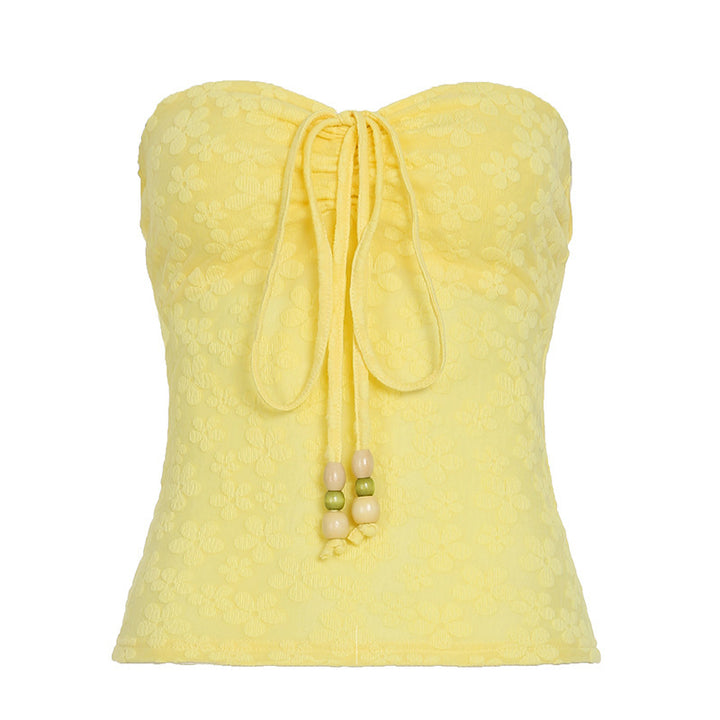Damen Bandeau-Oberteil mit floralem Muster und geflochtenem Detail Drune