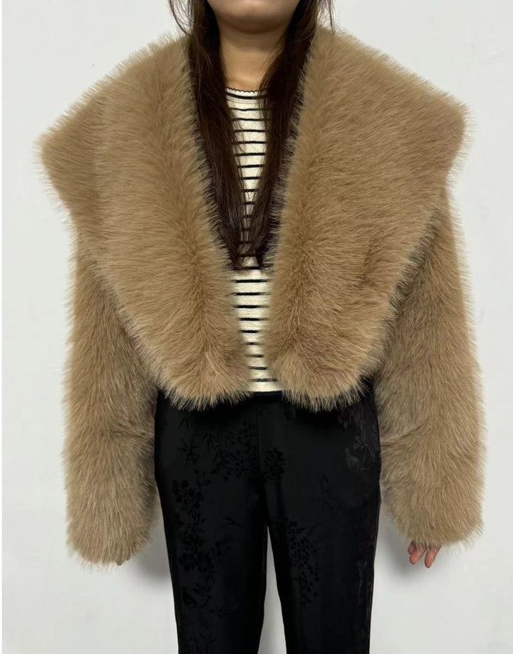 Drune | Kunstpelzjacke - Glamouröse Abendoberbekleidung - Polyester-Mischung - Schicke Winterbekleidung