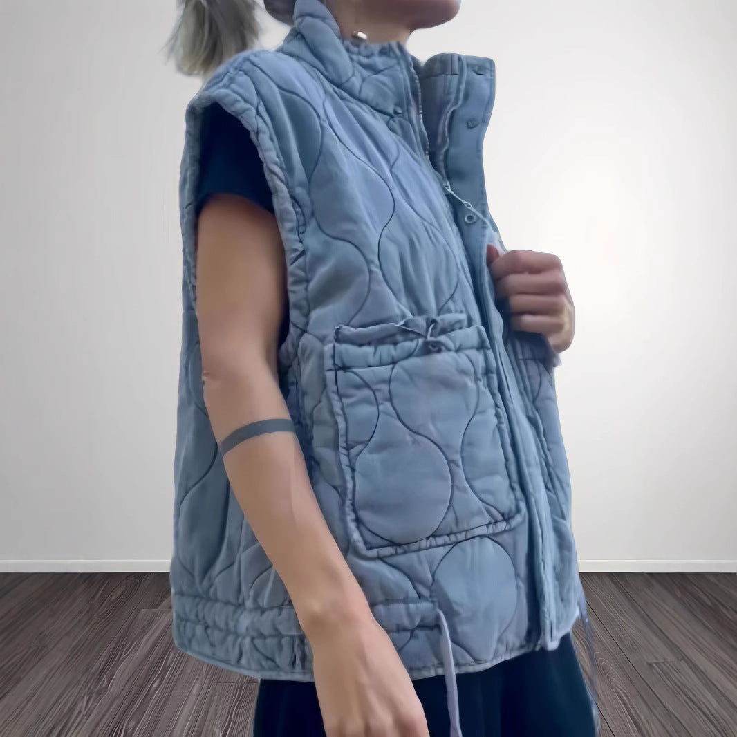 Damen Steppweste mit praktischen Taschen Drune