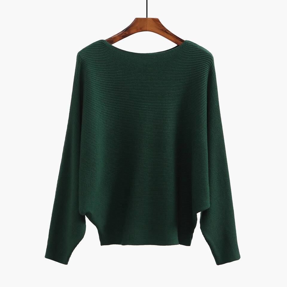 Damen Oversized Strickpullover mit raffiniertem Rippdesign und weitem Schnitt Drune