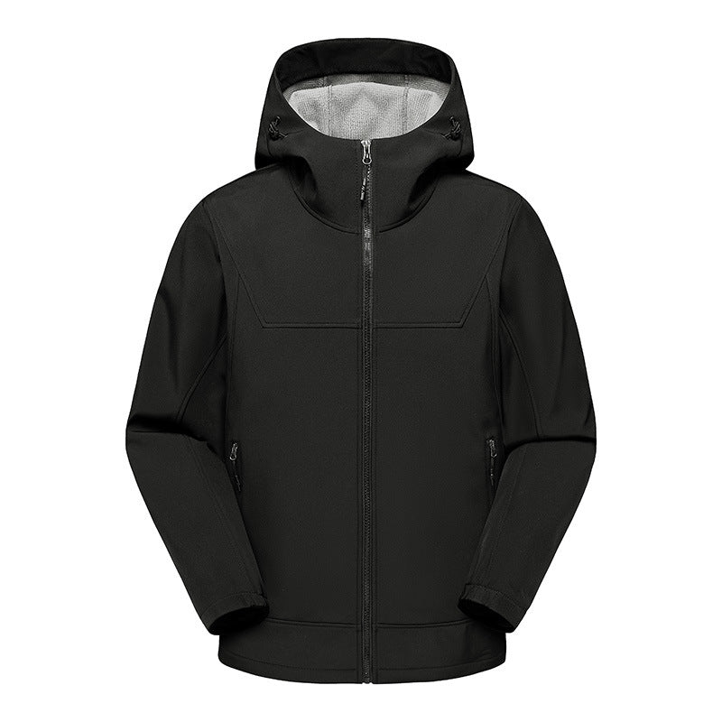 Herren technische Multifunktionsjacke mit verstellbarem Kapuzenkragen und wasserabweisendem Material Drune
