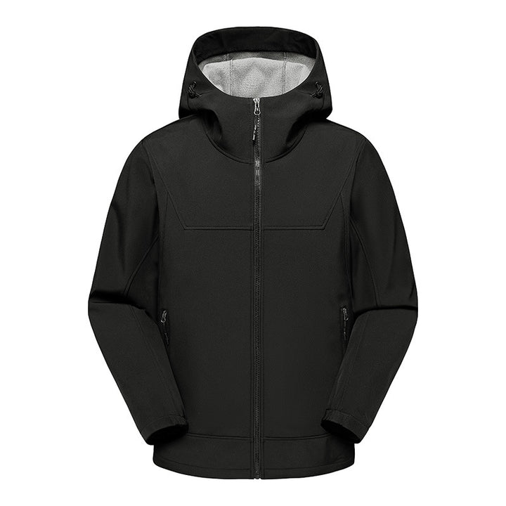 Herren technische Multifunktionsjacke mit verstellbarem Kapuzenkragen und wasserabweisendem Material Drune