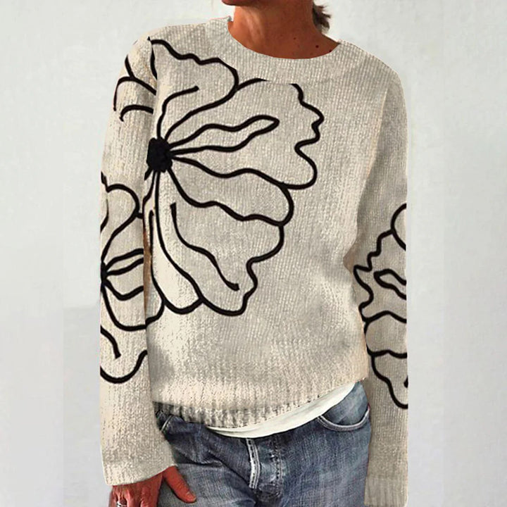 Damen kuscheliger Pullover mit festlichem Motiv Drune