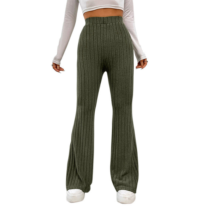 Damen lässige Flared-Hosen aus hochwertigen Strickmaterialien Drune