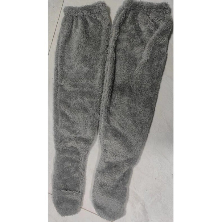 Damen Kuschelige Overknee-Socken aus weichem Fleece Drune