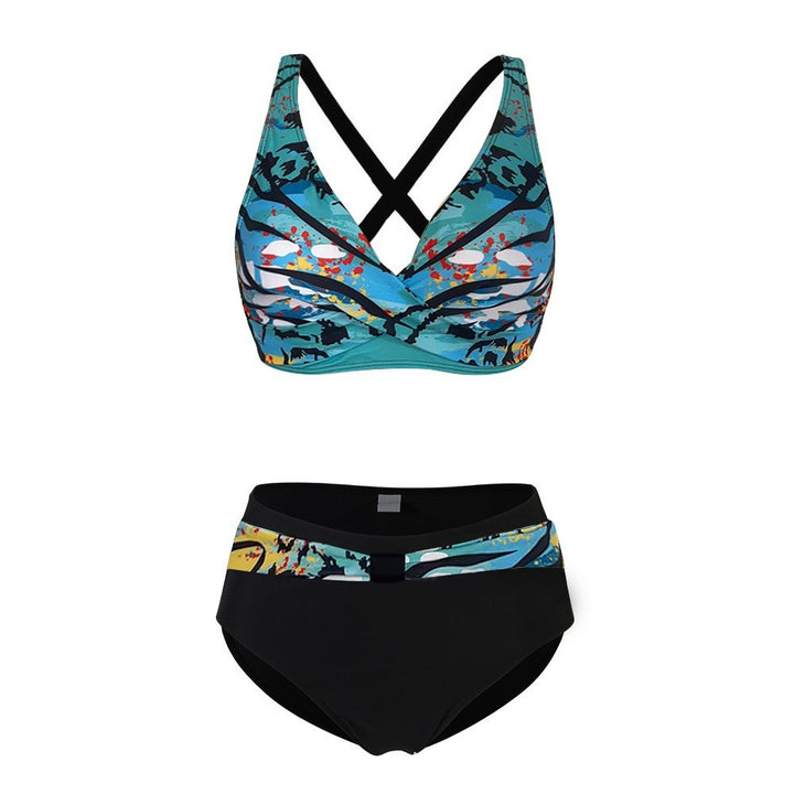 Damen Sportliches Bikini-Set mit trendigem Schnitt und modernem Grafikdesign Drune